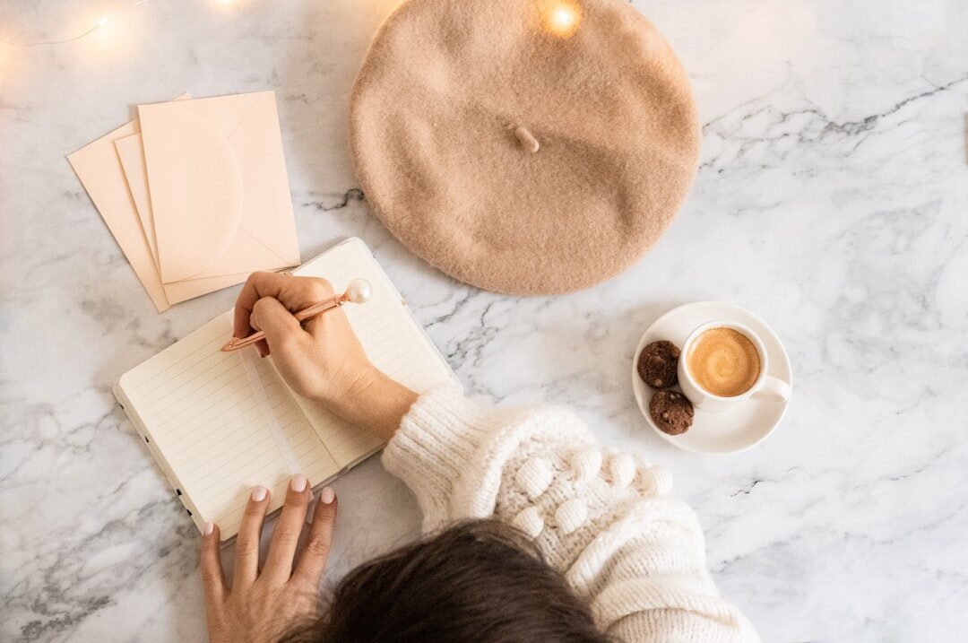 person journaling habits