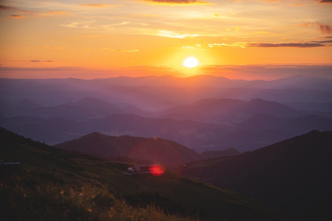 sunrise over mountains